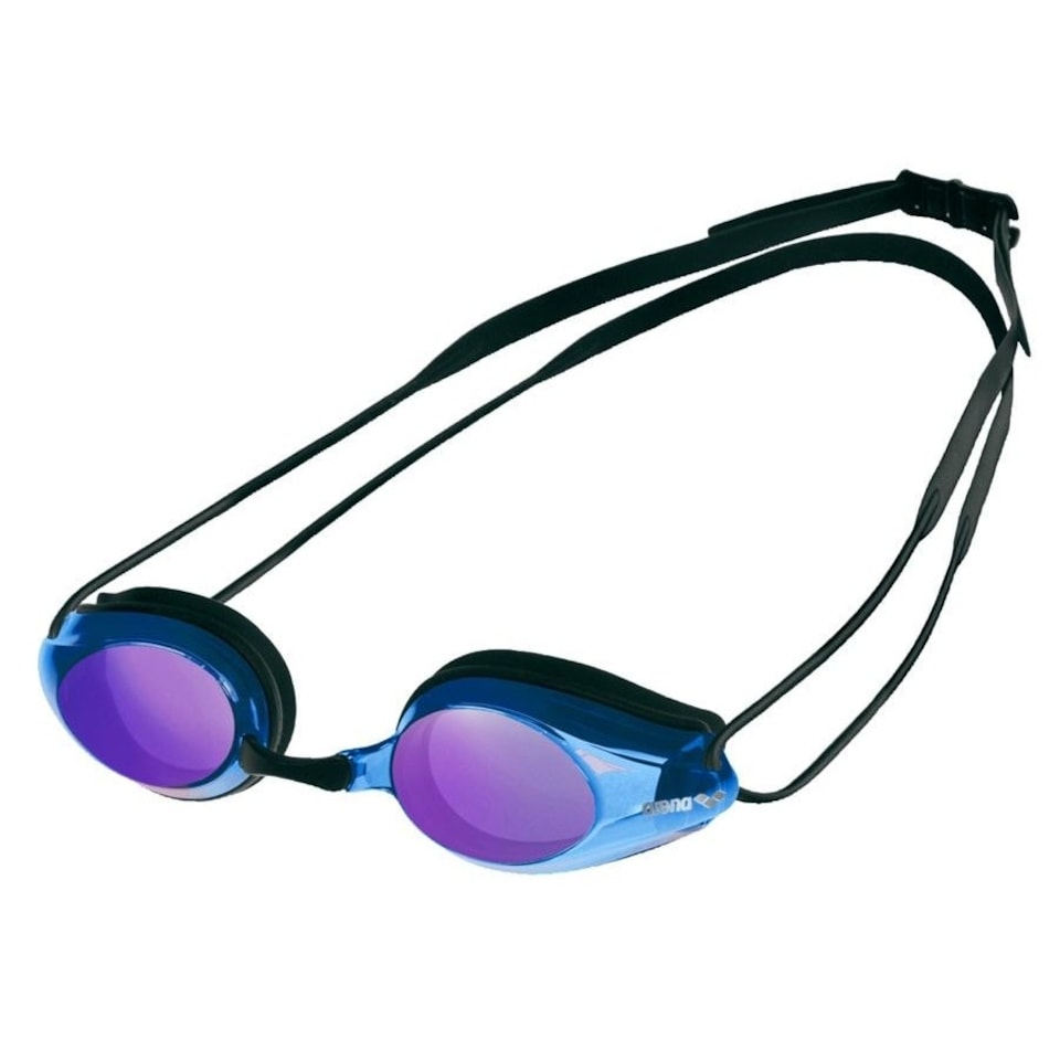 image 1 of Arena Unisex Adult Tracks Mirror Swimming Goggles - Black/Blue/Multicoloured - One Size