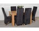 image 4 of Dakota 127 x 82cm Oak Small Dining Table and 6 Lola Fabric Chairs | Black | Black
