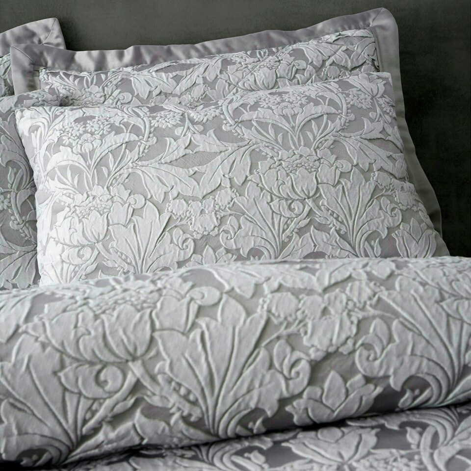 image 1 of Portfolio Home Blenheim Jacquard Bedding Duvet Cover Set Grey | Single