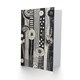 image 2 of White Abstract Stripes Wildflowers Him Her Birthday Card