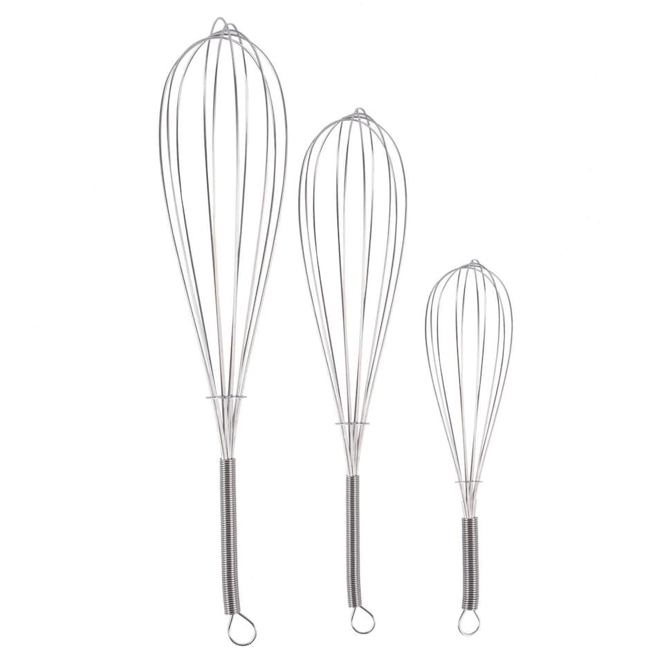 image 1 of Ashley 3pc Steel Balloon Whisk Set - 3 Sizes