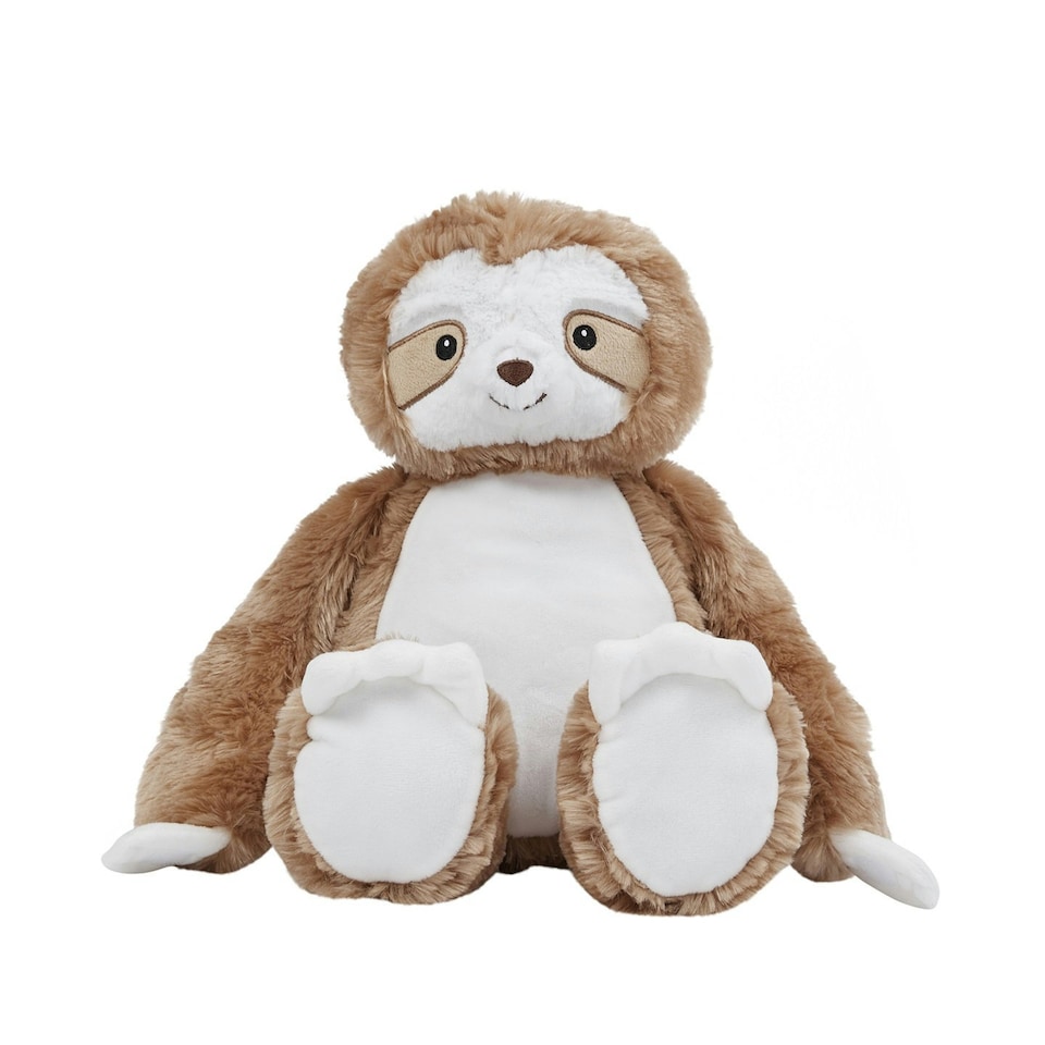 image 1 of Mumbles Zippie Sloth Plush Toy - Brown/White - L