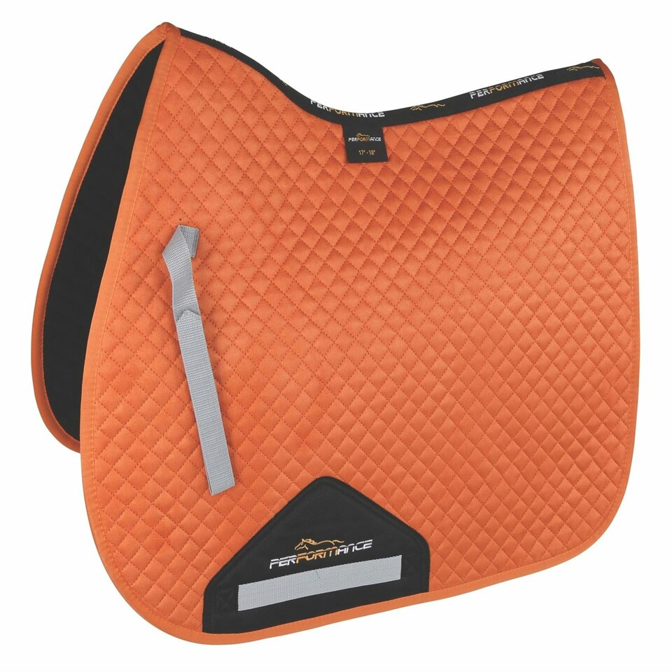 image 1 of Shires Performance Suede Saddlecloth Orange | Size: 17-18 Inch
Colour: Burnt Orange