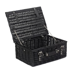 Wicker 36cm Black Willow Basket | Black | Black | One Size