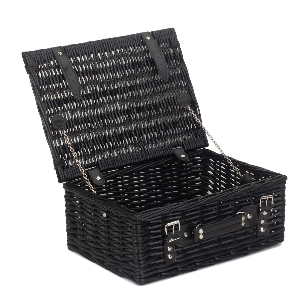 image 1 of Wicker 36cm Black Willow Basket | Black | Black | One Size