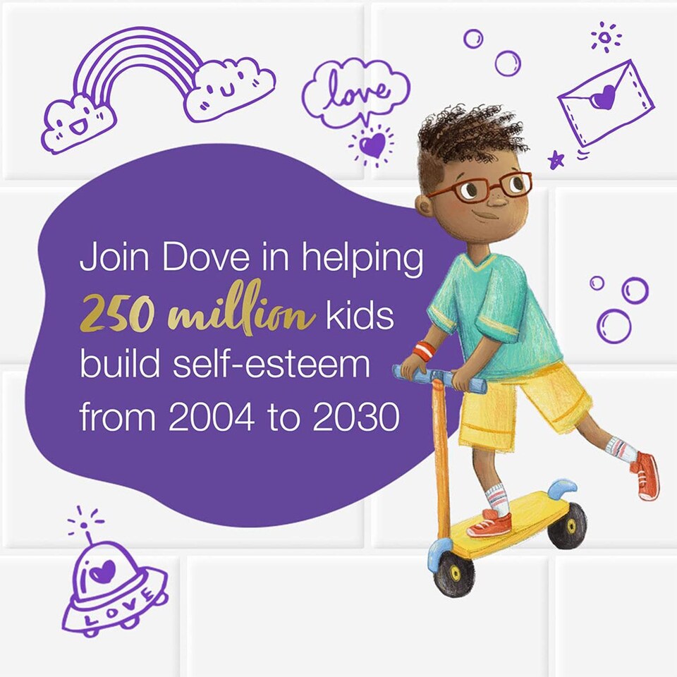 image 1 of Dove Kids Care Hypoallergenic Skin Care Awesome Bubble Bath Berry, 591ml, 4pk