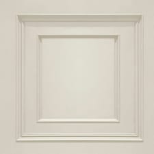 Belgravia Amara Wood Panel Vinyl Textured Wallpaper - Cream - 10m x 53cm