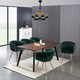 image 9 of Single Roma Knot Velvet Armchair with Gold Metal Legs, Modern Tufted Design for Living Room Green