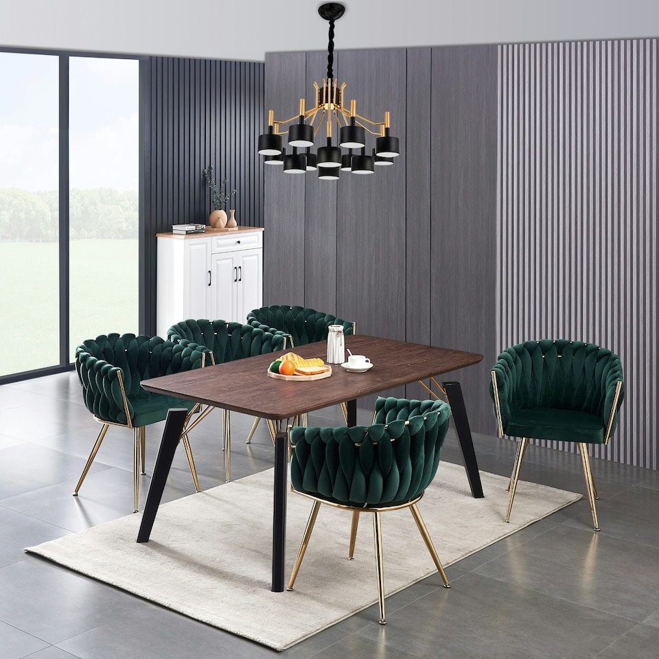 image 1 of Single Roma Knot Velvet Armchair with Gold Metal Legs, Modern Tufted Design for Living Room Green