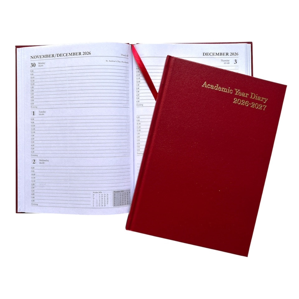 image 1 of Janrax 2026-2027 A5 Week To View Burgundy Academic Diary