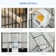 image 4 of PawHut 92cm Large Bird Cage with Stand, Perches, Food Bowls, Swing, Black