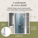 image 4 of Balterley Ruwa Toughened Safety Glass Reversible Pivot Shower Door - Balterley | Silver | Chrome | 1