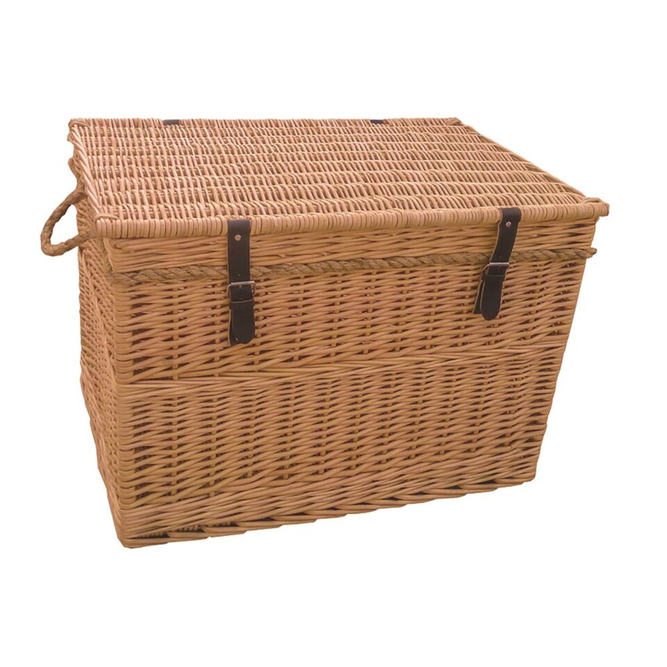 image 1 of 72cm Wicker Chest Storage Basket | Brown | Brown | One Size