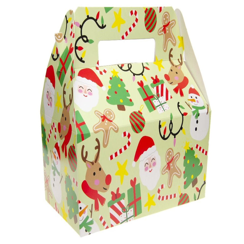 image 1 of Pack of 12 Extra Large Christmas Food Boxes 23 x 12 x 10cm
