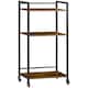 image 1 of HOMCOM 3-Tier Printer Stand, Utility Cart, Rolling Trolley Adjustable Shelves