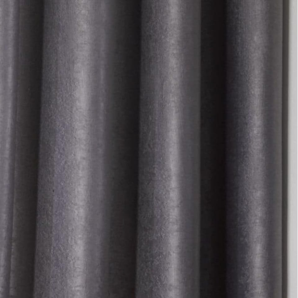 image 1 of Luxe Textured Woven Blackout Eyelet Curtains 168cm x 228cm Silver | Silver | Silver