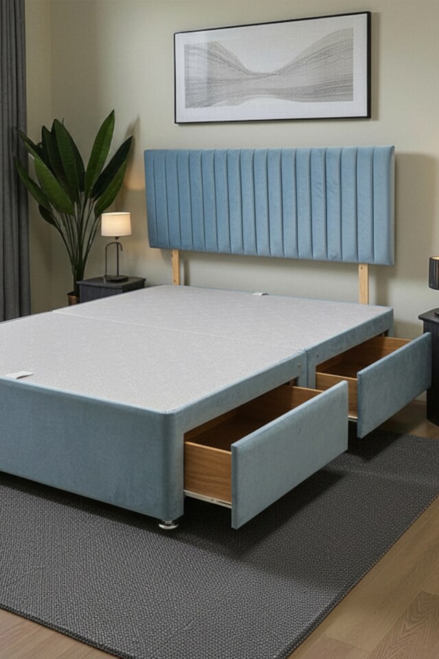 image 1 of Emily Divan Bed Base 2 Drawers And Headboard
