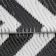 image 6 of Outsunny Reversible Outdoor Rug Plastic Straw RV Camping Mat for Garden Deck Picnic Black | Black and White