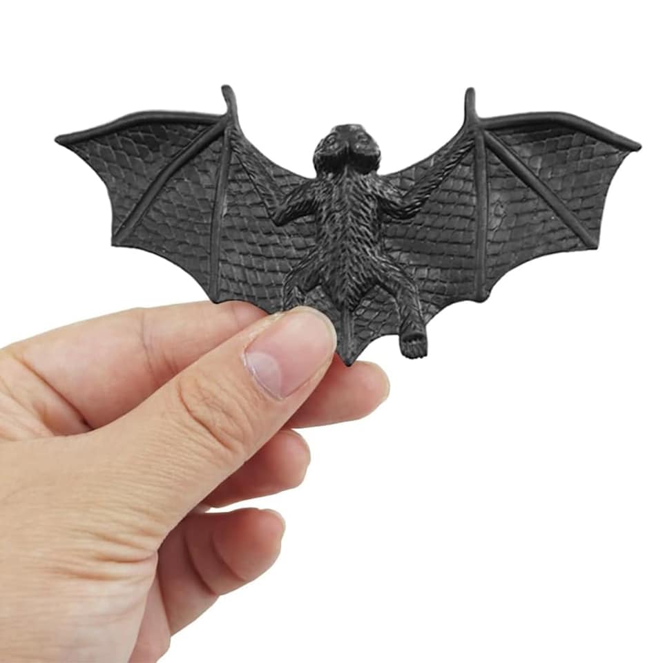image 1 of Spooky Black Bats Plastic Halloween Decorations 9.8cm - Pack of 6
