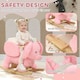 image 6 of AIYAPLAY Kids Rocking Horse, Baby Ride on Rocker with Safety Belt, Pink