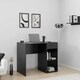 image 4 of Adore Anthracite Grey Study Desk with Drawer & Shelves Grey