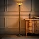 image 3 of ValueLights Tiffany Inspired Jewel Uplighter Floor Lamp | Bronze
