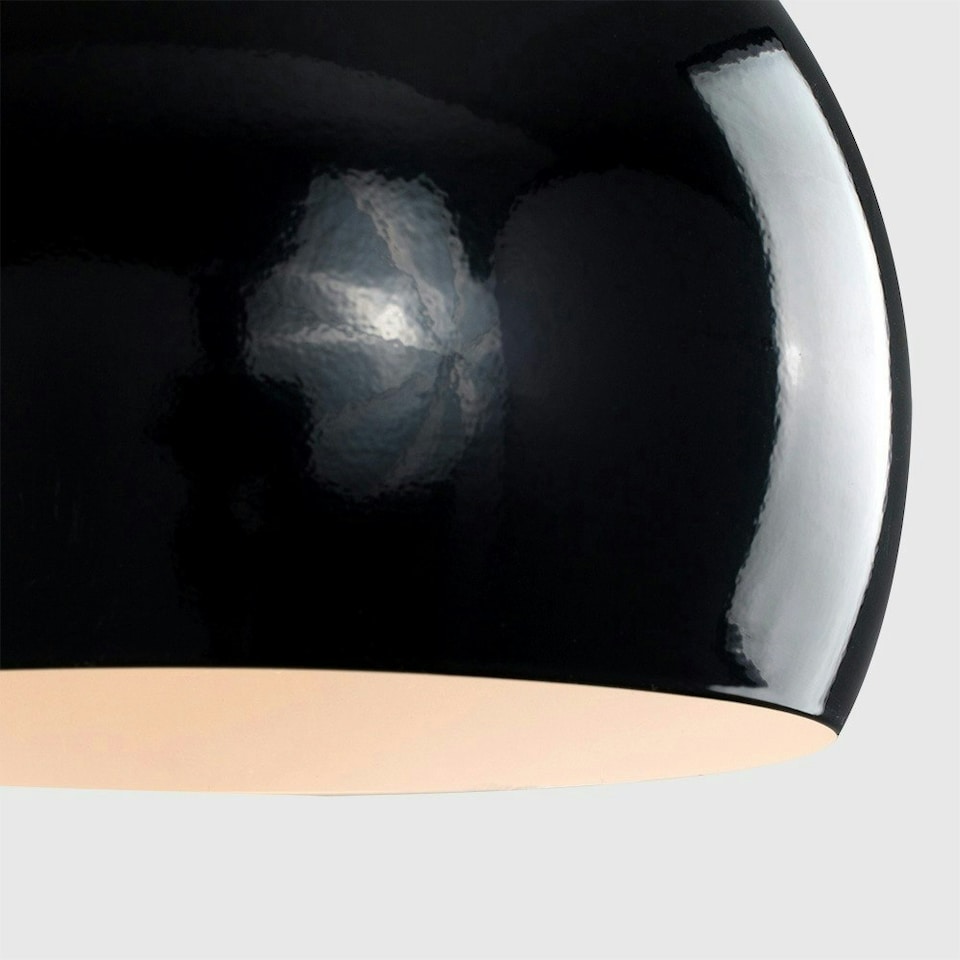 image 1 of ValueLights Retro Black Arco Style Dome Ceiling Pendant Light Shade