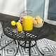 image 8 of Outsunny Cast Aluminium Bistro Table with Umbrella Hole, Black