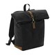 image 1 of Quadra Heritage Waxed Canvas Leather Accent Backpack - Black - One Size
