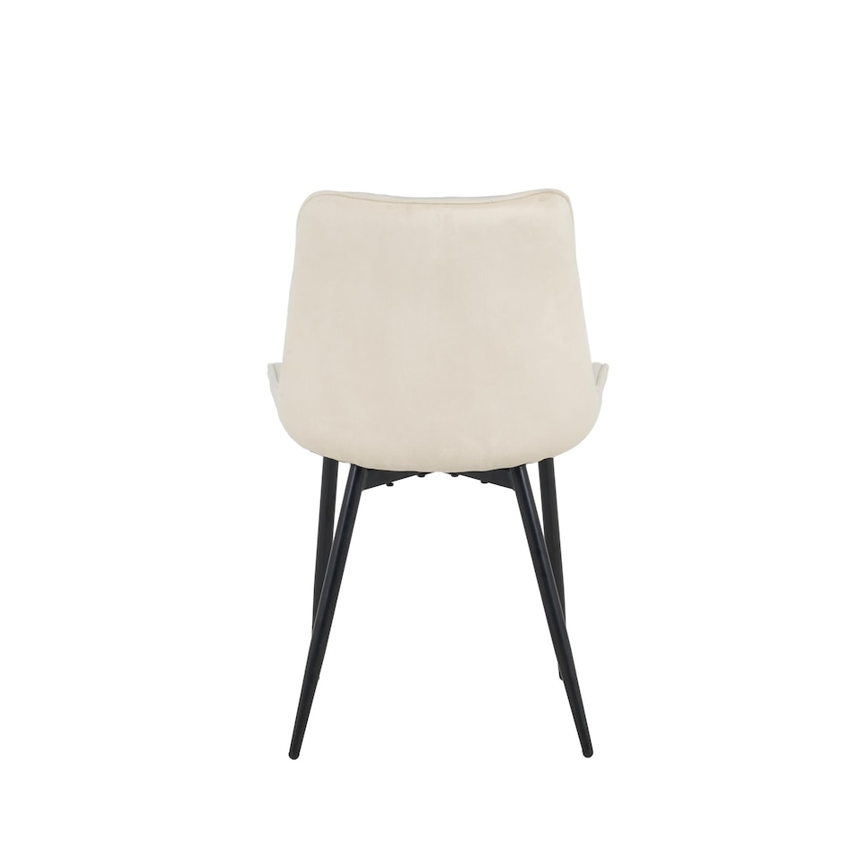 image 1 of New York Dining Table with 4 Erica Velvet Chairs - Cream | Cream