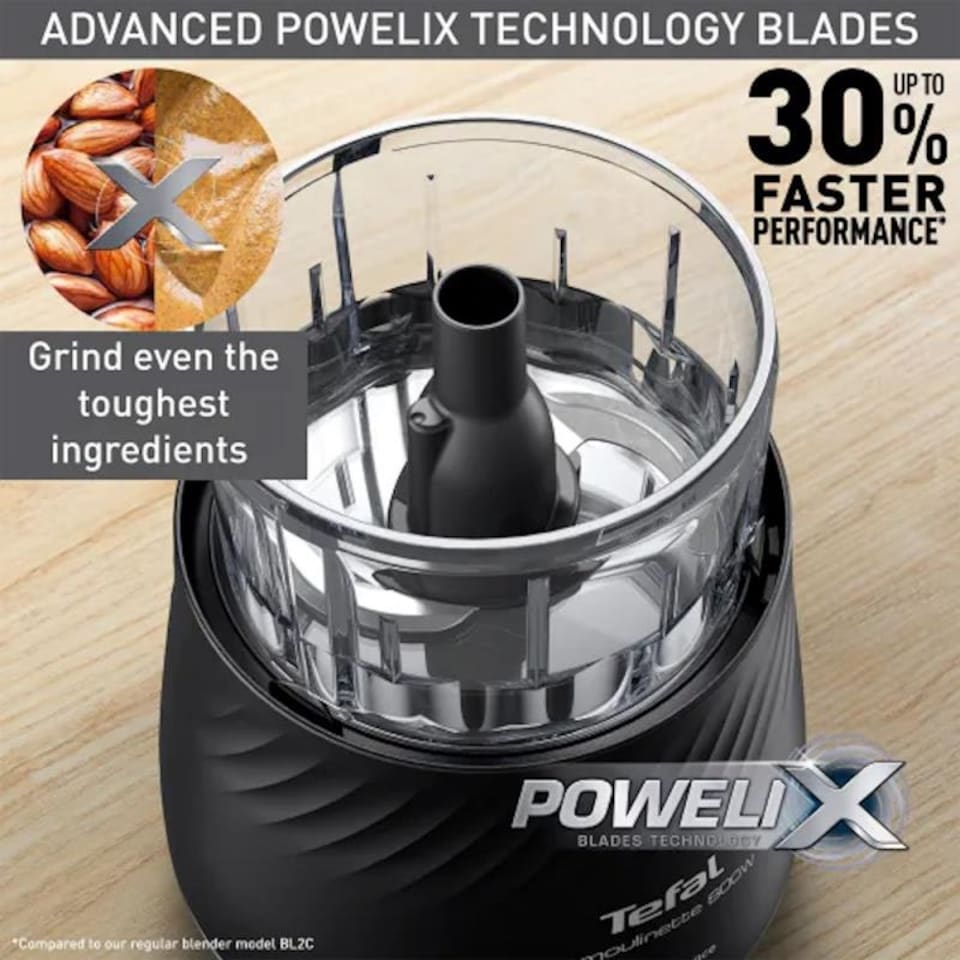 image 1 of Tefal Eco Respect Moulinette MB710840 Mini Chopper 800W 0.5L Black | Black | 47.99 | 237 x 170 x 170 mm (H x W x D)