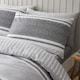 image 2 of Catherine Lansfield Textured Banded Stripe King Duvet Set Charcoal Grey | King