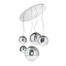 Mapa 5 Light Cluster Ceiling Pendant Chrome Shade