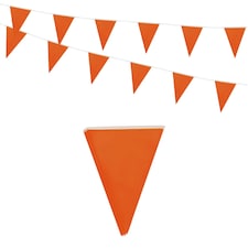 Orange Colour Party Bunting 10m with 20 Pennants