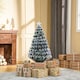 image 2 of HOMCOM 4ft Artificial Prelit Christmas Tree, Snow Xmas Tree w/ Fiber Optic