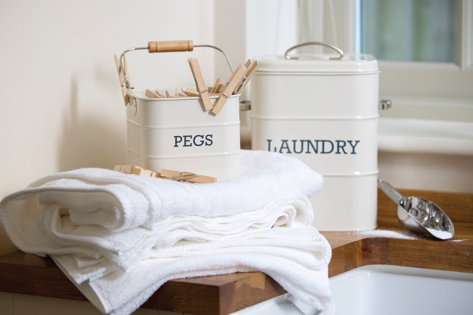 image 1 of KitchenCraft Peg Tin Cream Metal