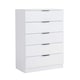 image 7 of Phoenix Chest Of 5 Drawers Bedroom Furniture Clothing Storage Organiser Unit | White
