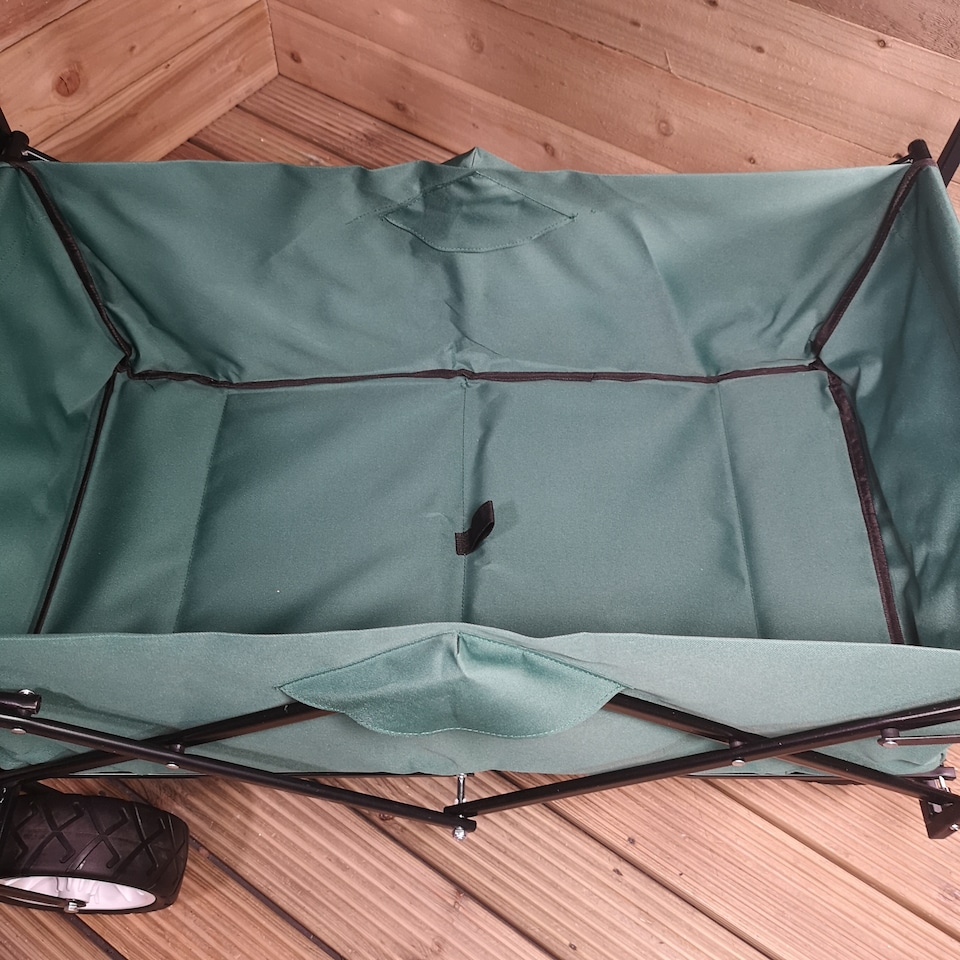image 1 of Folding Festival Camping Storage Trolley with Canopy & Waterproof Cover 100Kg capacity