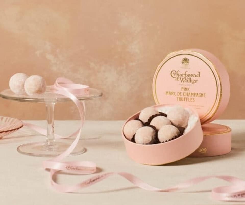 image 1 of Charbonnel et Walker Pink Marc de Champagne Truffles (135g)