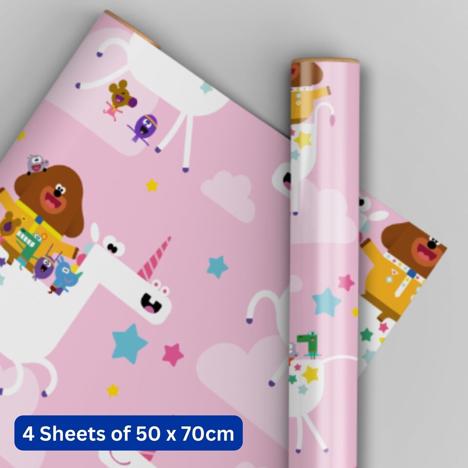 Hey Duggee 4 Sheets & 4 Tags Gift Wrap Bundle