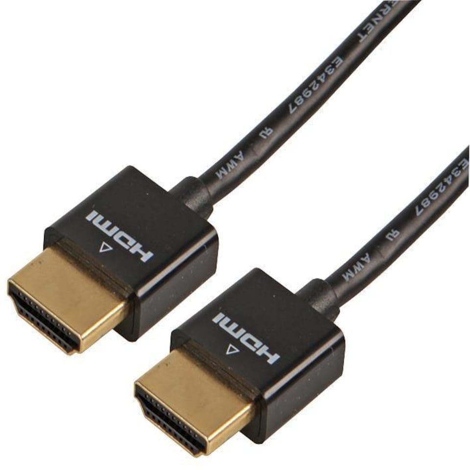 PRO SIGNAL High Speed 4K UHD HDMI Lead Male to Male, Slim Lead 2m Black