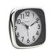 image 3 of Hometime Square Alarm Clock - Sweep/Light/Snooze - Black Black