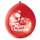 image 2 of Merry Christmas Santa Biodegradable Latex Balloons 23cm / 9 in - Pack of 10