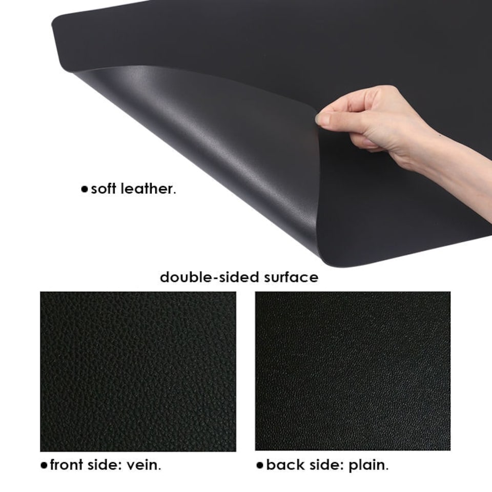 image 1 of Office Desk Black Writing Mat 90 x 43cm