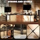 image 6 of HOMCOM 168cm Reversible L Shaped Desk, 240cm Two Person Desk, Black 
