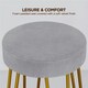image 5 of Yaheetech 67 cm Tall Upholstered Velvet Counter Stools Grey