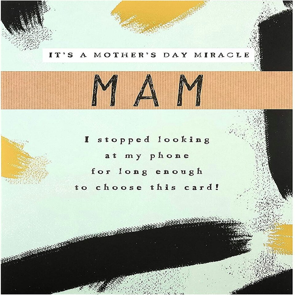 image 1 of Mam Mother's Day Card Embossed Contemporary Design  (DNE)