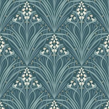 Muriva Elegance Bellflowers Wallpaper - Green - 10m x 53cm Green