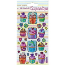 Paper Projects Reusable Cupcake Stickers - Multicoloured - One Size