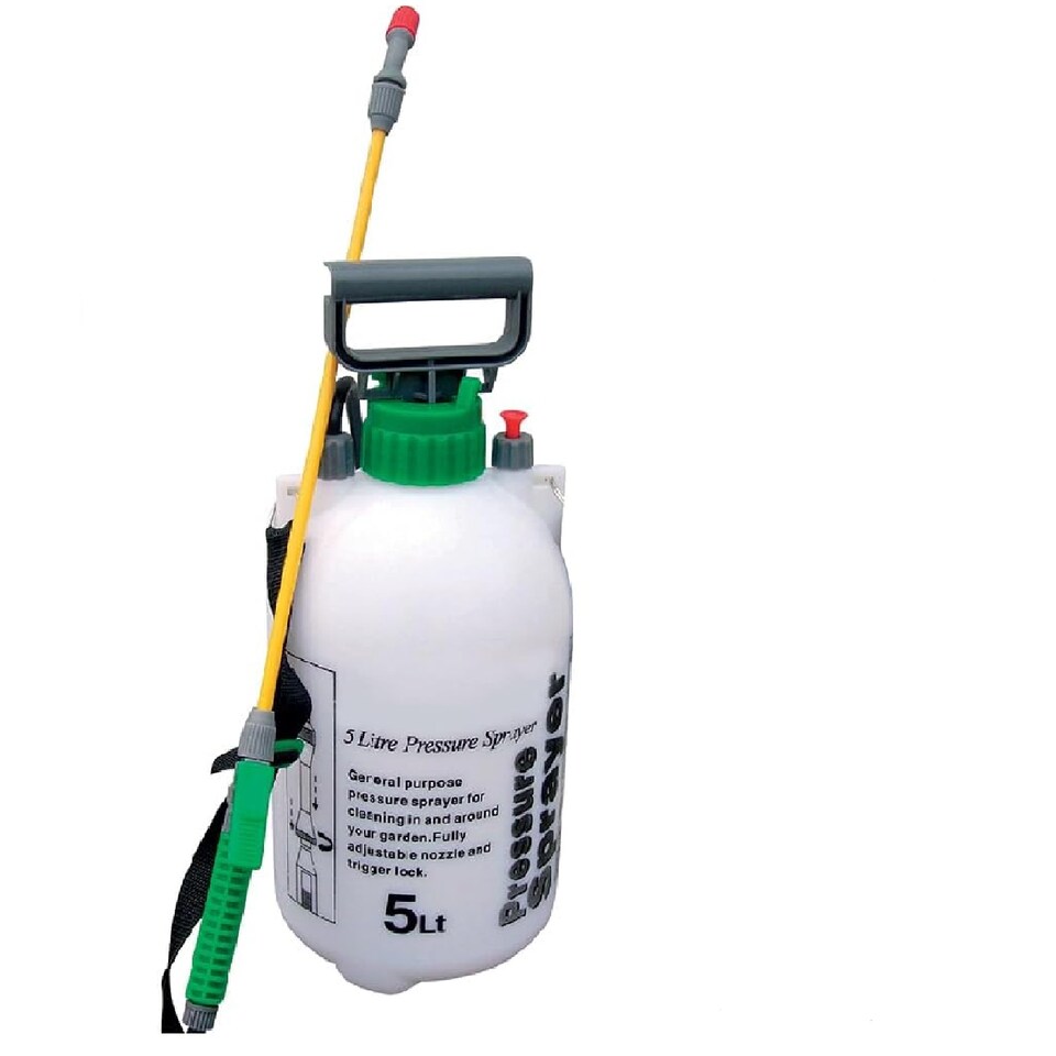image 1 of 5 Litre Garden Pressure Sprayer Knapsack Cleaning Hand Tool Gardening Weed Remover